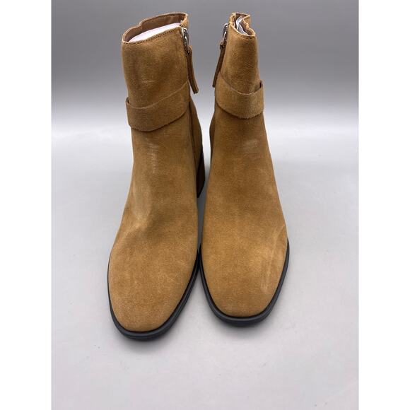 Dolce Vita Lorrie Womens Brown Suede Heeled Zippered Ankle Booties Size 9 - Picture 6 of 11